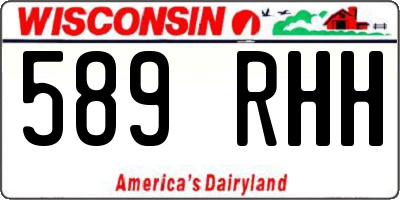 WI license plate 589RHH