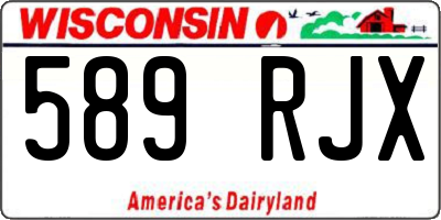 WI license plate 589RJX