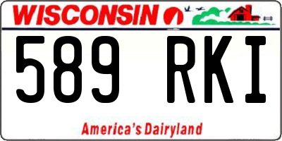 WI license plate 589RKI