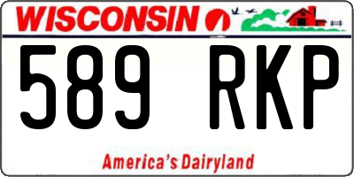 WI license plate 589RKP