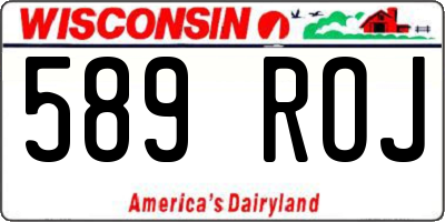 WI license plate 589ROJ