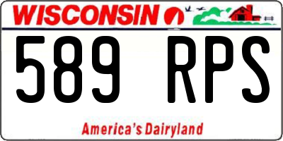 WI license plate 589RPS
