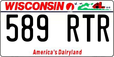 WI license plate 589RTR