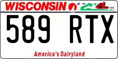 WI license plate 589RTX