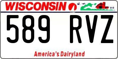 WI license plate 589RVZ