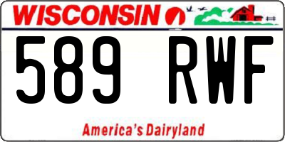 WI license plate 589RWF
