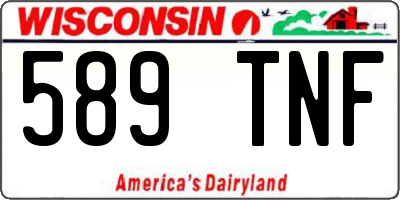 WI license plate 589TNF