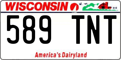 WI license plate 589TNT
