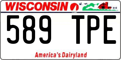 WI license plate 589TPE