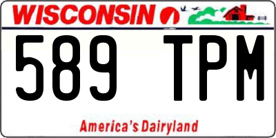 WI license plate 589TPM