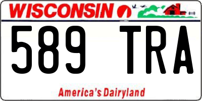 WI license plate 589TRA