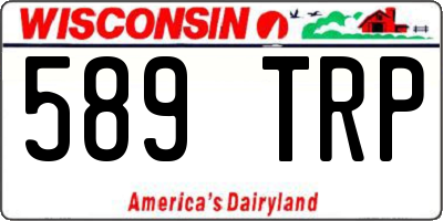 WI license plate 589TRP