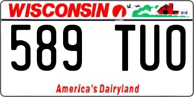 WI license plate 589TUO