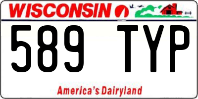 WI license plate 589TYP