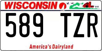 WI license plate 589TZR