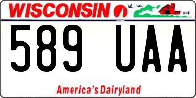 WI license plate 589UAA