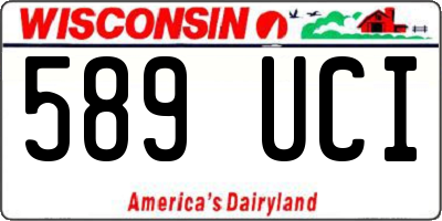 WI license plate 589UCI