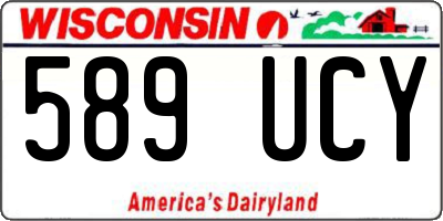 WI license plate 589UCY
