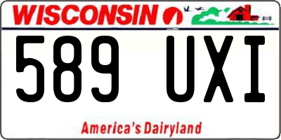 WI license plate 589UXI
