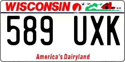 WI license plate 589UXK