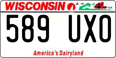 WI license plate 589UXO
