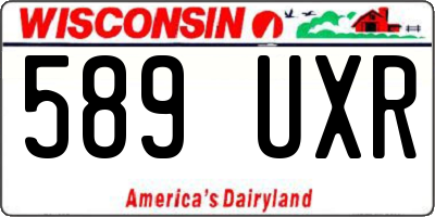 WI license plate 589UXR