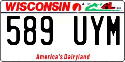 WI license plate 589UYM