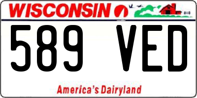 WI license plate 589VED