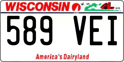WI license plate 589VEI
