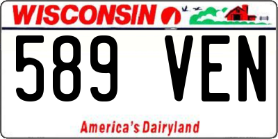 WI license plate 589VEN