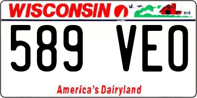 WI license plate 589VEO