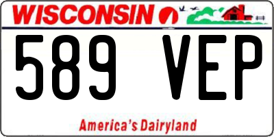 WI license plate 589VEP