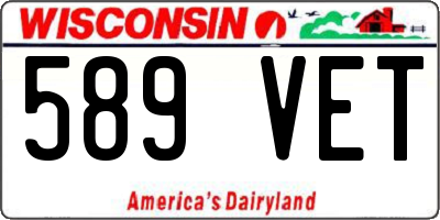 WI license plate 589VET