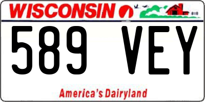 WI license plate 589VEY