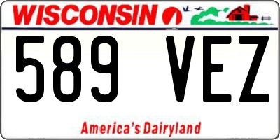 WI license plate 589VEZ