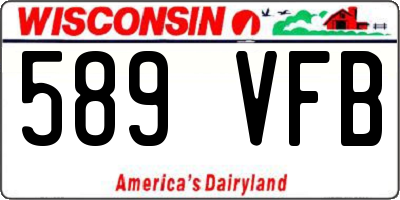 WI license plate 589VFB