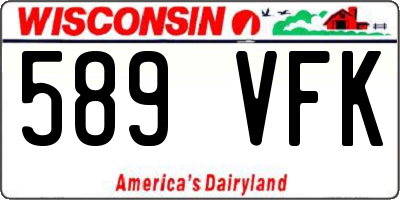 WI license plate 589VFK
