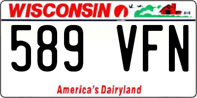 WI license plate 589VFN