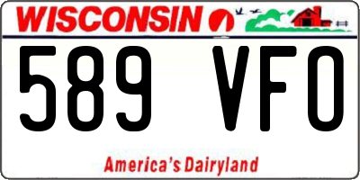 WI license plate 589VFO