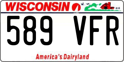 WI license plate 589VFR