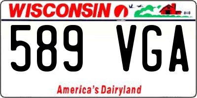 WI license plate 589VGA