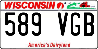 WI license plate 589VGB