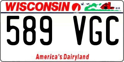 WI license plate 589VGC