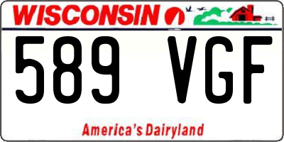 WI license plate 589VGF