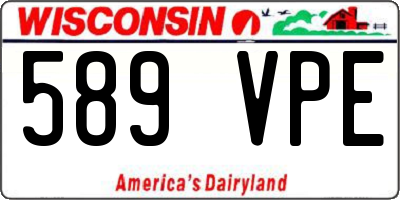 WI license plate 589VPE