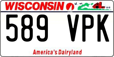WI license plate 589VPK