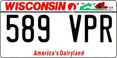 WI license plate 589VPR