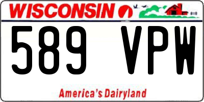 WI license plate 589VPW