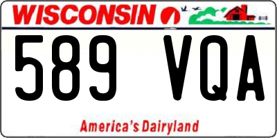WI license plate 589VQA