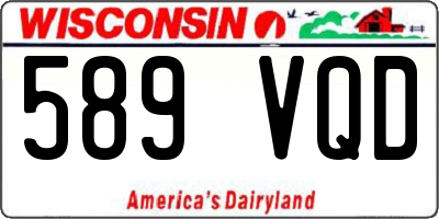 WI license plate 589VQD
